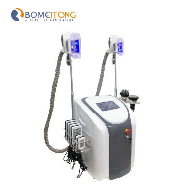 Portable cryolipolise with 2 handles fat freezing cryotherapy machine